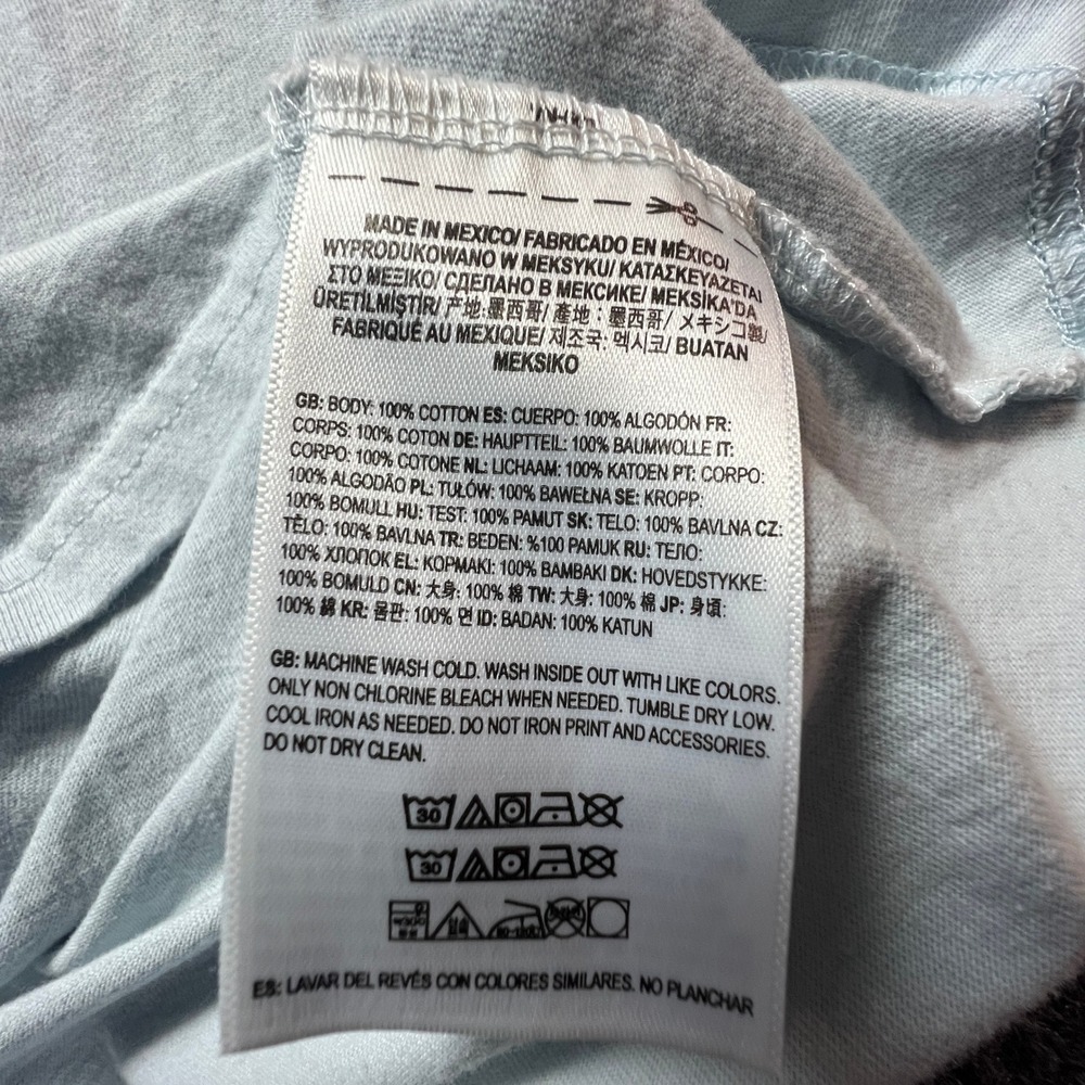 Vans Ron Jon Surf Shop Long Sleeve T-Shirt Light Blue Graphic Surfer Mens M - Picture 3 of 8